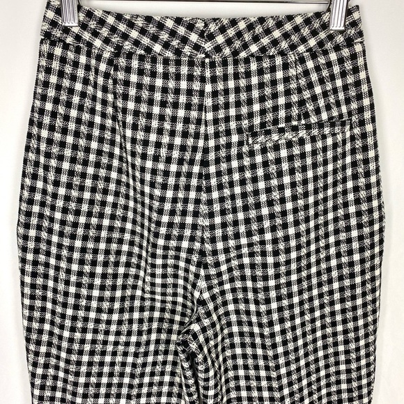 Zara Gingham Tweed Straight leg Pants - Picture 5 of 8